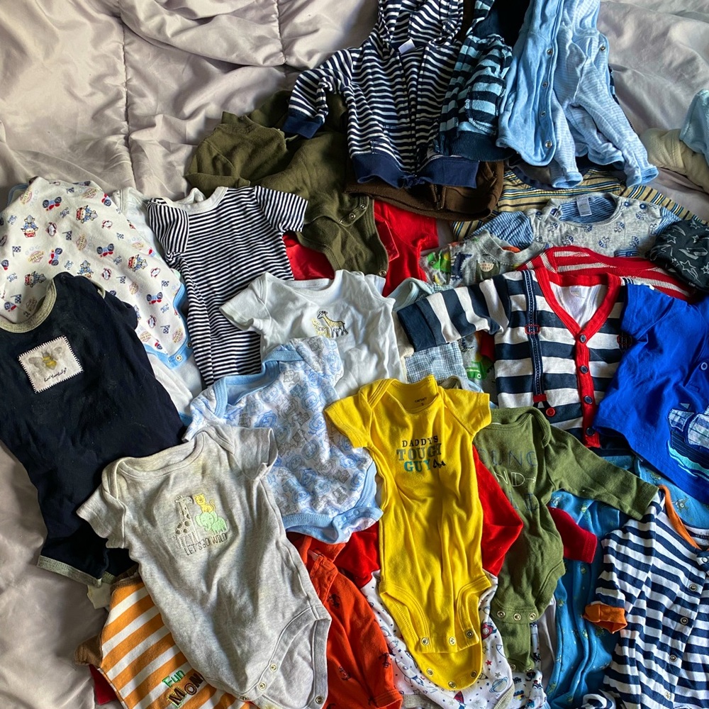 0-3 boys clothing, multiple brands, duck duck, Carters and George